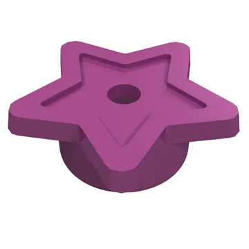 Tile, Star with Stud Holder, Pin Hole