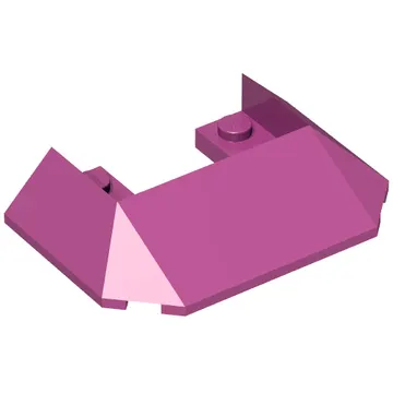 Brick Wedged, Sloped 45° 6 x 4 Double / 33°, 5 Bottom Tubes [Train Roof]