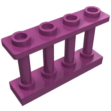 Fence Spindled 1 x 4 x 2 [4 Top Studs]