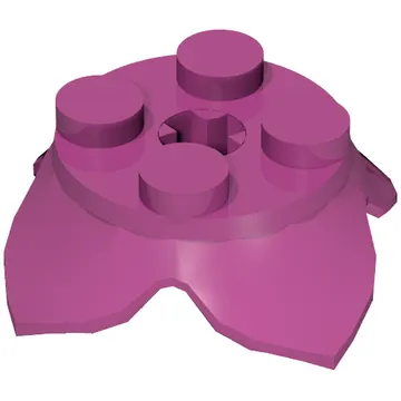 Plant, Leaves, Round 2 x 2 x 2/3 with + Axle Hole and 4 Leaf Extensions