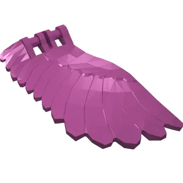 Creature Body Part, Wing 4 x 7 Left with Feathers and Handles for Clips