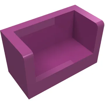 Panel 1 x 2 x 1 with Rounded Corners and 2 Sides