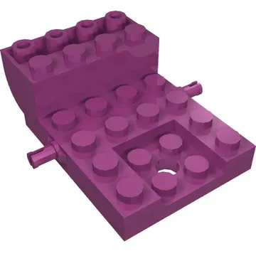 Vehicle Base, Carriage 4 x 6 x 1 2/3 with Wheel Clip Pins
