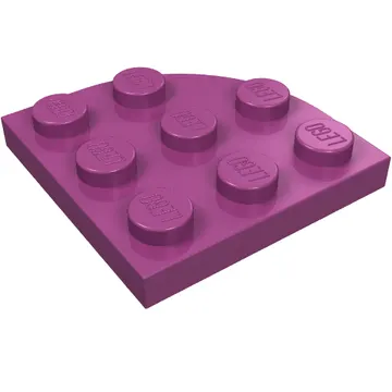 Plate Round Corner 3 x 3