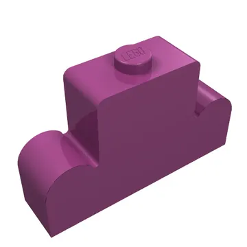 Brick Curved 1 x 4 x 2 Centre Stud Top