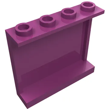 Panel 1 x 4 x 3 [Side Supports / Hollow Studs]