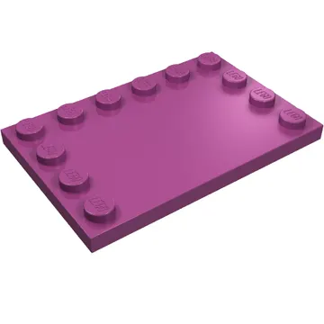 Plate Special 4 x 6 with Studs on 3 Edges