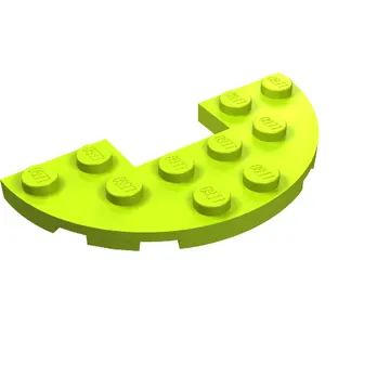 Plate Round Half 3 x 6 with 1 x 2 Cutout