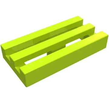 Tile Special 1 x 2 Grille with Bottom Groove