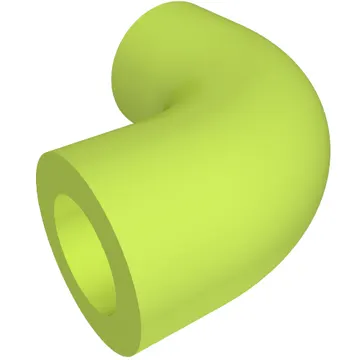 Brick Round 1 x 1 diameter Tube with 90 Degree Elbow (2 x 2 x 1) and Axle Holes (Crossholes) at each end