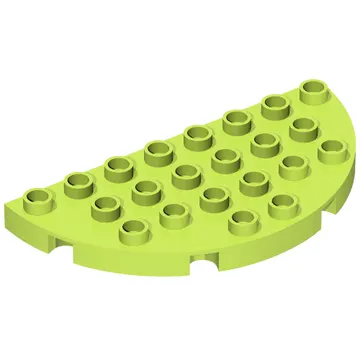 Duplo Plate Round 4 x 8 Semi-Circle