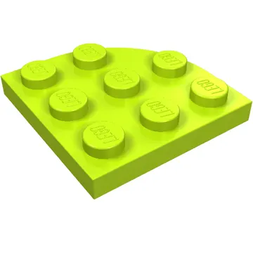 Plate Round Corner 3 x 3