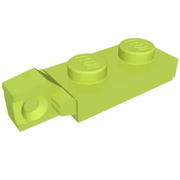 Hinge Plate 1 x 2 Locking with 1 Finger On End, with Groove