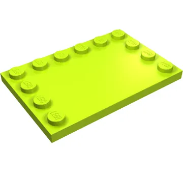 Plate Special 4 x 6 with Studs on 3 Edges