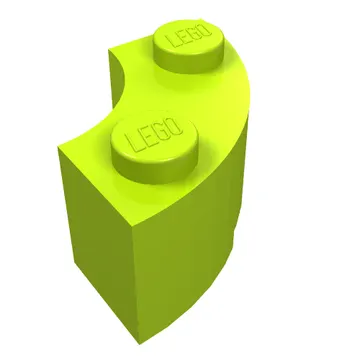 Brick Round Corner 2 x 2 Macaroni with Stud Notch and Reinforced Underside [New Style]