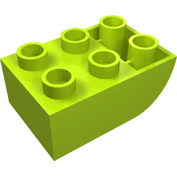 Duplo Brick 2 x 3 with Curved Bottom