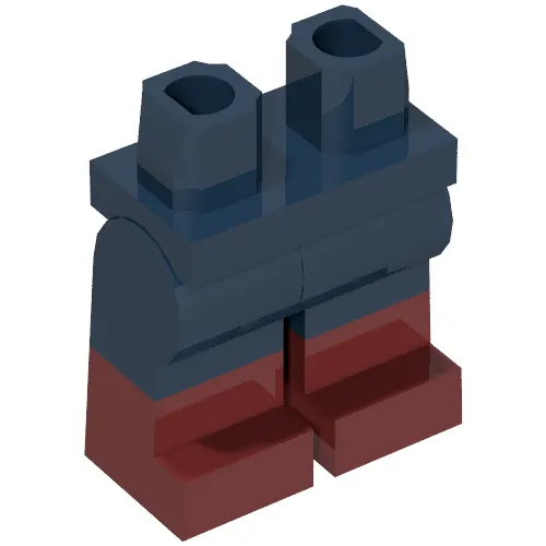 Hips with Dark Blue Legs and Dark Red Boots Pattern