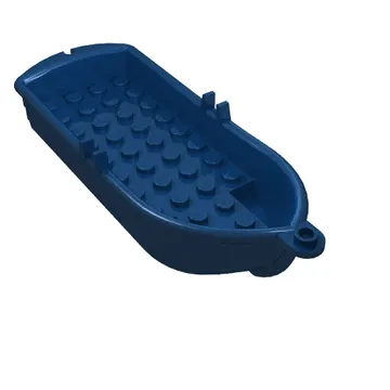 Boat / Rowing Boat 14 x 5 x 2 with Oarlocks [No Hollow Inside Studs]