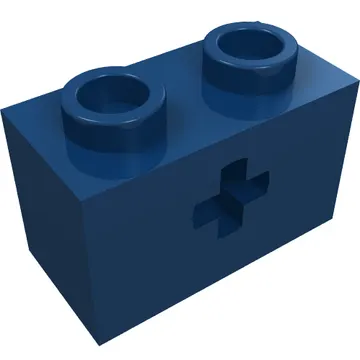 Technic Brick 1 x 2 with Axle Hole Type 1 [+ Opening] and Bottom Pin