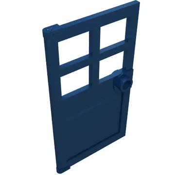 Door 1 x 4 x 6 with 4 Panes and Stud Handle