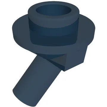 Bar, Angled with 1 x 1 Round Plate / Stud on End