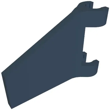 Flag 2 x 2 Trapezoid with Flared Area between Clips