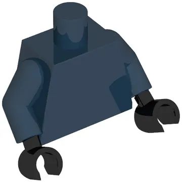 Torso, Dark Blue Arms, Black Hands [Plain]