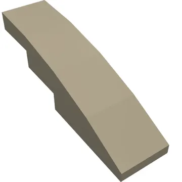 Brick Curved 4 x 1 No Studs [Stud Holder with Symmetric Ridges]