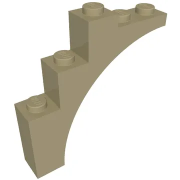 Brick Arch 1 x 5 x 4 [Continuous Bow, Raised Underside Cross Supports]