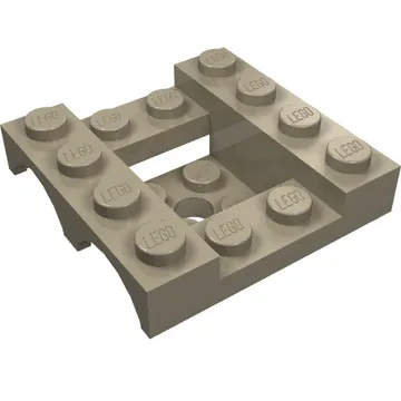 Vehicle Base 4 x 4 x 1 1/3 with Wheel Arches, 2 x 2 Recessed Center and Hole