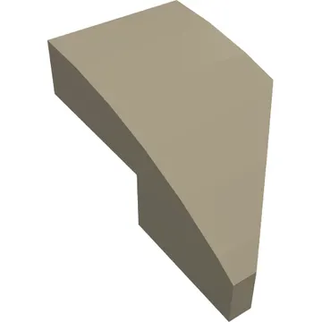 Brick Wedged, Curved 2 x 1 with Stud Notch Left