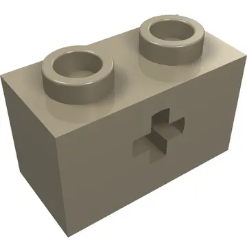 Technic Brick 1 x 2 with Axle Hole Type 1 [+ Opening] and Bottom Pin