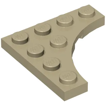 Plate Special 4 x 4 with 3 x 3 Quarter Round Cutout