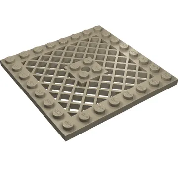 Plate Special 8 x 8 with Grille [Hole in Center]