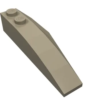Brick Wedged, Curved 6 x 2 Left, Inner Ridges