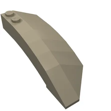 Brick Wedged, Curved 8 x 3 x 2 Open Left
