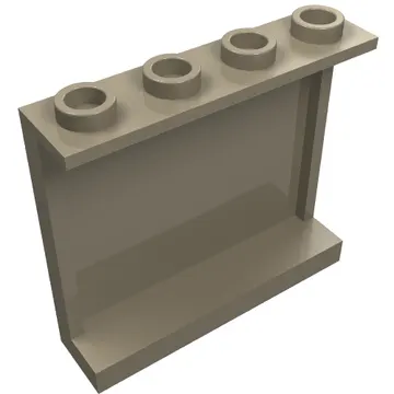 Panel 1 x 4 x 3 [Side Supports / Hollow Studs]