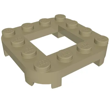 Plate Round Corners 4 x 4 x 2/3 Circle with 2 x 2 Opening