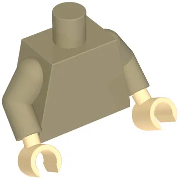 Torso, Dark Tan Arms, Light Nougat Hands [Plain]