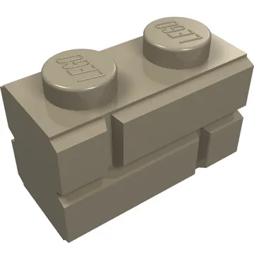 Brick Special 1 x 2 with Masonry Brick Profile