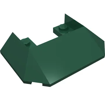 Brick Wedged, Sloped 45° 6 x 4 Double / 33°, 5 Bottom Tubes [Train Roof]