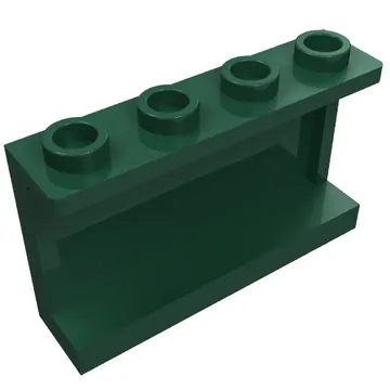 Panel 1 x 4 x 2 with Side Supports - Hollow Studs