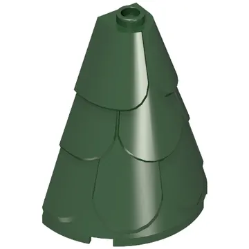 Tower Roof 2 x 4 x 4 Half Cone Shaped with Roof Tiles