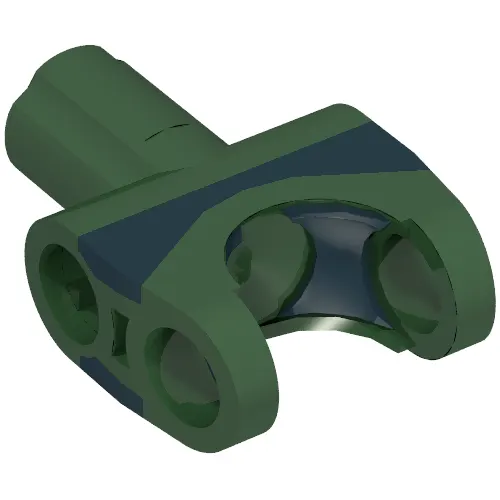 Technic Axle Connector 2 x 3 with Ball Socket and Axle Socket with Black Rubber Insert