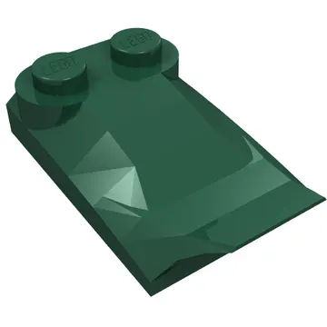 Brick Wedged, Curved 2 x 3 x 2/3 Two Studs, Wing End