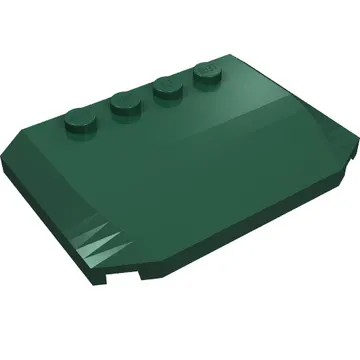 Brick Wedged, Curved Triple 4 x 6 x 2/3 with 4 Studs