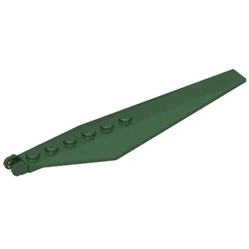 Hinge Plate 1 x 12 Locking with Angled Side Extensions and Tapered Ends, 7 Teeth