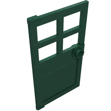 Door 1 x 4 x 6 with 4 Panes and Stud Handle