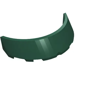 Windscreen 3 x 6 x 1 Curved with 2 Circular Stud Holders in Bottom