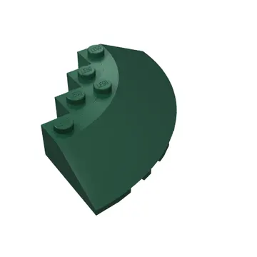 Brick Round Corner 6 x 6 with 33° Slope and Facet Cutout